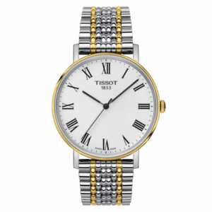 Tissot Everytime Medium Stainless Steel / Yellow Gold PVD / Silver / Strap T109.410.22.033.00