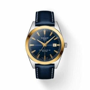 Tissot Gentleman Powermatic Stainless Steel / Yellow Gold / Blue / Strap T927.407.46.041.01TYO