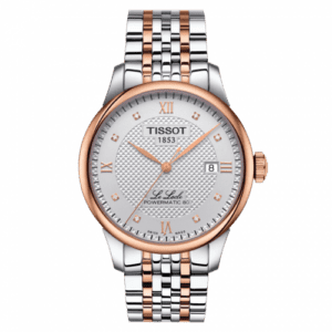 Tissot Le Locle Powermatic 80 39.3 Stainless Steel / Rose Gold PVD / Silver / Bracelet T006.407.22.036.00
