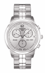 Tissot PR 100 Chronograph Quartz 38 Stainless Steel / Silver / Bracelet T049.417.11.037.00