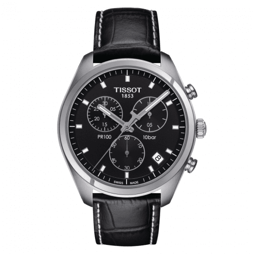 Tissot PR 100 Chronograph Quartz 41 Stainless Steel / Black / Strap T101.417.16.051.00