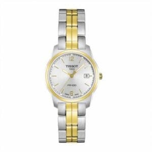 Tissot PR 100 Quartz 24.5 Stainless Steel / Yellow Gold PVD / Silver / Bracelet T049.210.22.037.00