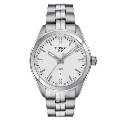 Tissot PR 100 Quartz 33 Stainless Steel / Silver / Bracelet T101.210.11.036.00