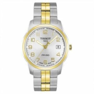 Tissot PR 100 Quartz 38 Stainless Steel / Yellow Gold PVD / Silver / Bracelet T049.410.22.032.01