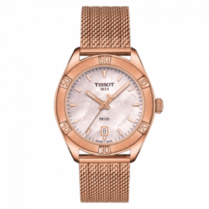 Tissot PR 100 Sport Chic 36 Rose Gold / MOP / Mesh T101.910.33.151.00