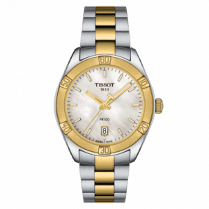 Tissot PR 100 Sport Chic 36 Stainless Steel - Yellow Gold / MOP / Bracelet T101.910.22.111.00