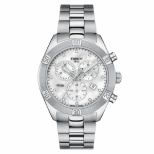 Tissot PR 100 Sport Chic Chronograph 38 Stainless Steel / MOP / Bracelet T101.917.11.116.00