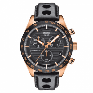 Tissot PRS 516 Chronograph Quartz Rose Gold / Black / Strap T100.417.36.051.00