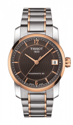 Tissot Powermatic 80 Lady Titanium / PVD Gold / Brown T087.207.55.297.00