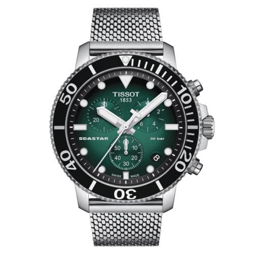 Tissot Seastar 1000 Chronograph Quartz 45.5 Stainless Steel / Gradient Grey / Mesh T120.417.11.091.00