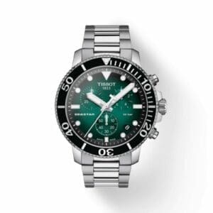Tissot Seastar 1000 Chronograph Quartz 45.5 Stainless Steel / Green Gradient / Bracelet T120.417.11.091.01