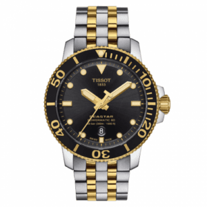 Tissot Seastar 1000 Powermatic 80 43 Stainless Steel - Yellow Gold / Black / Bracelet T120.407.22.051.00