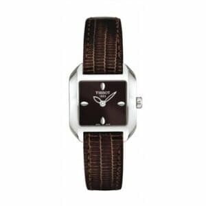Tissot T-Wave Square Quartz 23.6 Stainless Steel / Black / Strap T02.1.215.61