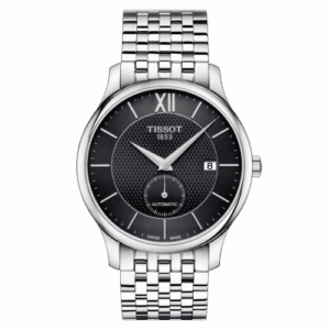 Tissot Tradition Automatic Small Second Stainless Steel / Black / Bracelet T063.428.11.058.00