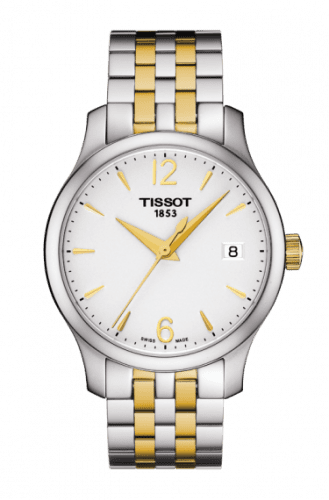 Tissot Tradition Lady Stainless Steel - Yellow Gold / Silver / Bracelet T063.210.22.037.00