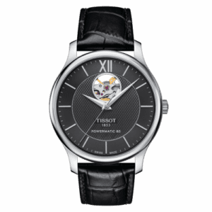Tissot Tradition Powermatic 80 Open Heart 40 Stainless Steel / Black / Strap T063.907.16.058.00