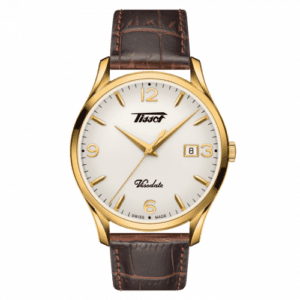 Tissot Visodate Quartz 40 Yellow Gold PVD / Silver / Strap T118.410.36.277.00