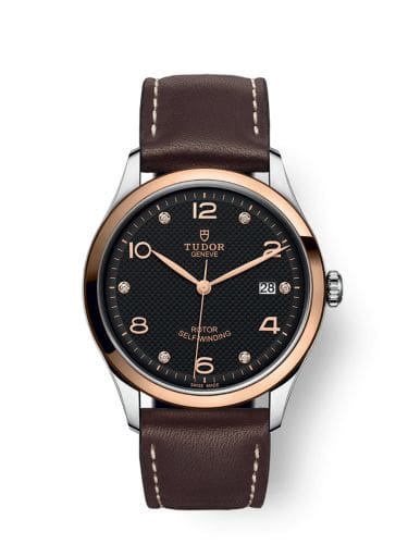 Tudor 1926 39 Stainless Steel / Rose Gold / Black - Diamond / Strap 91551-0008