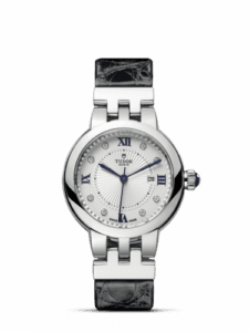 Tudor Clair de Rose 30 Stainless Steel / Silver-Diamond / Alligator 35500-0006