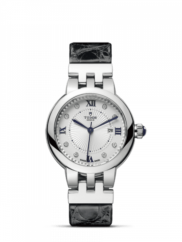 Tudor Clair de Rose 30 Stainless Steel / Silver-Diamond / Alligator 35500-0006