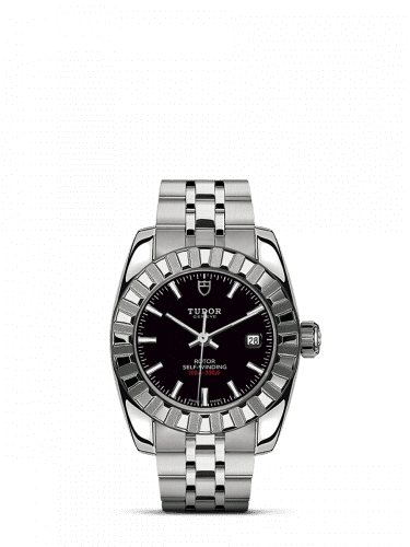 Tudor Classic 28 Stainless Steel / Fluted / Black / Bracelet 22010-0001