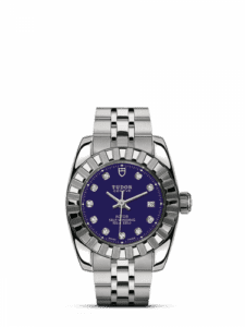Tudor Classic 28 Stainless Steel / Fluted / Blue-Diamond / Bracelet 22010-0008