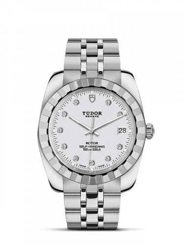 Tudor Classic 38 Stainless Steel / Fluted / White-Diamond / Bracelet 21010-0015