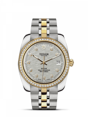 Tudor Classic 38 Stainless Steel / Yellow Gold / Diamond / Silver-Diamond / Bracelet 21023-0004