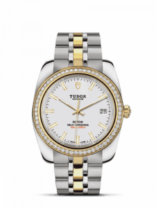 Tudor Classic 38 Stainless Steel / Yellow Gold / Diamond / White / Bracelet 21023-0007