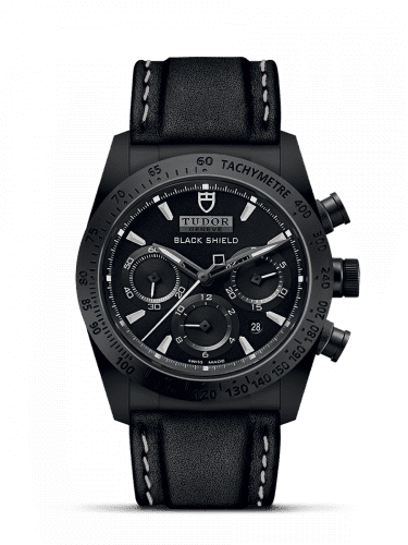 Tudor Fastrider Black Shield Ceramic / Black / Leather 42000CN-0017