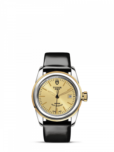 Tudor Glamour Date 26 Stainless Steel / Yellow Gold / Champagne / Strap 51003-0020