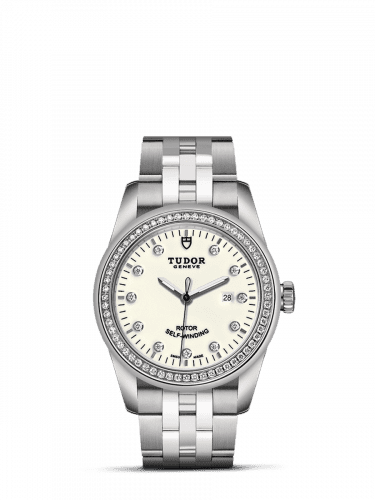 Tudor Glamour Date 31 Stainless Steel / Diamond / Opaline-Diamond / Bracelet 53020-0074