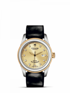 Tudor Glamour Date 31 Stainless Steel / Yellow Gold / Champagne-Diamond / Strap 53003-0041