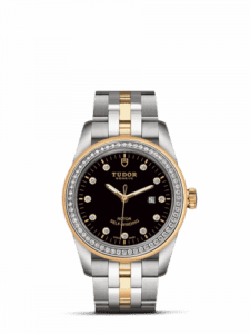 Tudor Glamour Date 31 Stainless Steel / Yellow Gold / Diamond / Black-Diamond / Bracelet 53023-0017