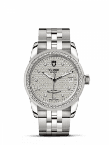 Tudor Glamour Date 36 Stainless Steel / Diamond / Jacquard Silver-Diamond / Bracelet 55020-0001