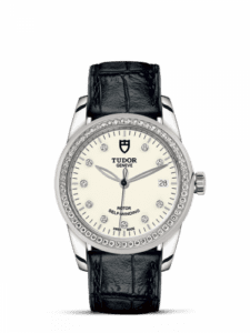 Tudor Glamour Date 36 Stainless Steel / Diamond / Opaline-Diamond / Strap 55020-0108