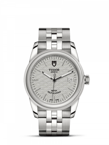 Tudor Glamour Date 36 Stainless Steel / Jacquard Silver / Bracelet 55000-0003