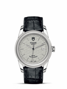 Tudor Glamour Date 36 Stainless Steel / Jacquard Silver / Strap 55000-0050