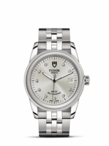 Tudor Glamour Date 36 Stainless Steel / Silver-Diamond / Bracelet 55000-0006