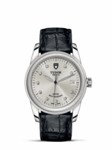 Tudor Glamour Date 36 Stainless Steel / Silver-Diamond / Strap 55000-0076