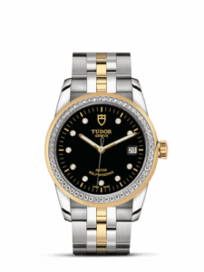 Tudor Glamour Date 36 Stainless Steel / Yellow Gold / Diamond / Black-Diamond / Bracelet 55023-0022