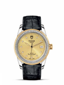 Tudor Glamour Date 36 Stainless Steel / Yellow Gold / Diamond / Champagne-Diamond / Strap 55023-0050