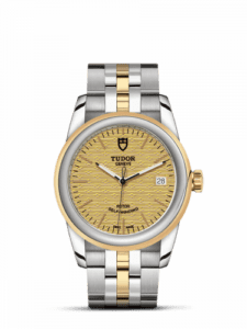 Tudor Glamour Date 36 Stainless Steel / Yellow Gold / Jacquard Champagne / Bracelet 55003-0003