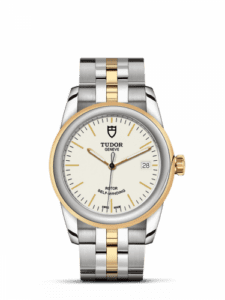 Tudor Glamour Date 36 Stainless Steel / Yellow Gold / Opaline / Bracelet 55003-0082