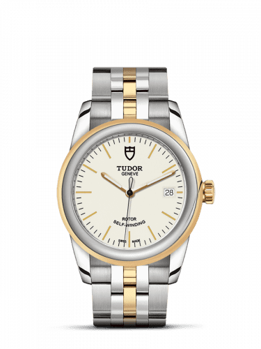 Tudor Glamour Date 36 Stainless Steel / Yellow Gold / Opaline / Bracelet 55003-0082
