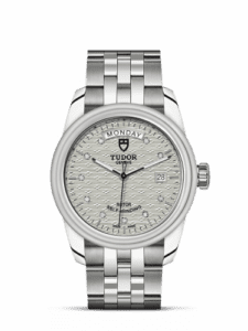 Tudor Glamour Day + Date Stainless Steel / Jacquard Silver-Diamond / Bracelet 56000-0004