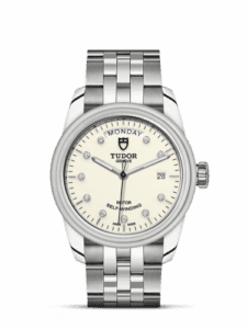 Tudor Glamour Day + Date Stainless Steel / Opaline-Diamond / Bracelet 56000-0182