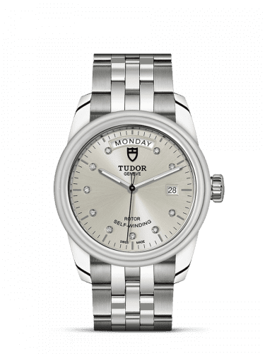 Tudor Glamour Day + Date Stainless Steel / Silver-Diamond / Bracelet 56000-0006