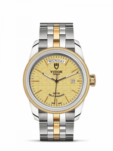 Tudor Glamour Day + Date Stainless Steel / Yellow Gold / Jacquard Champagne / Bracelet 56003-0003