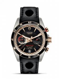 Tudor Grantour Flyback Stainless Steel / Pink Gold / Black / Strap 20551N-0003